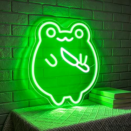 Image of Frog Neon Sign for Wall Decor Light Up Sign Led Signs for Room Party Home Wall Decor USB Powered