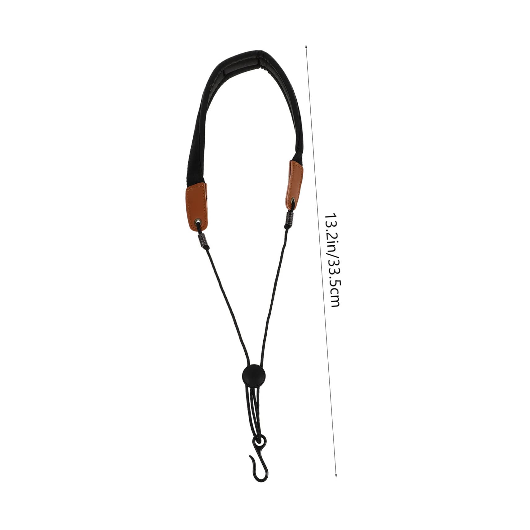 CIMAXIC 1Pc Saxophone Neck Strap Sax Neck Belt for Tenor Baritone Saxophones Comfortable Design Black Accessory for Musicians