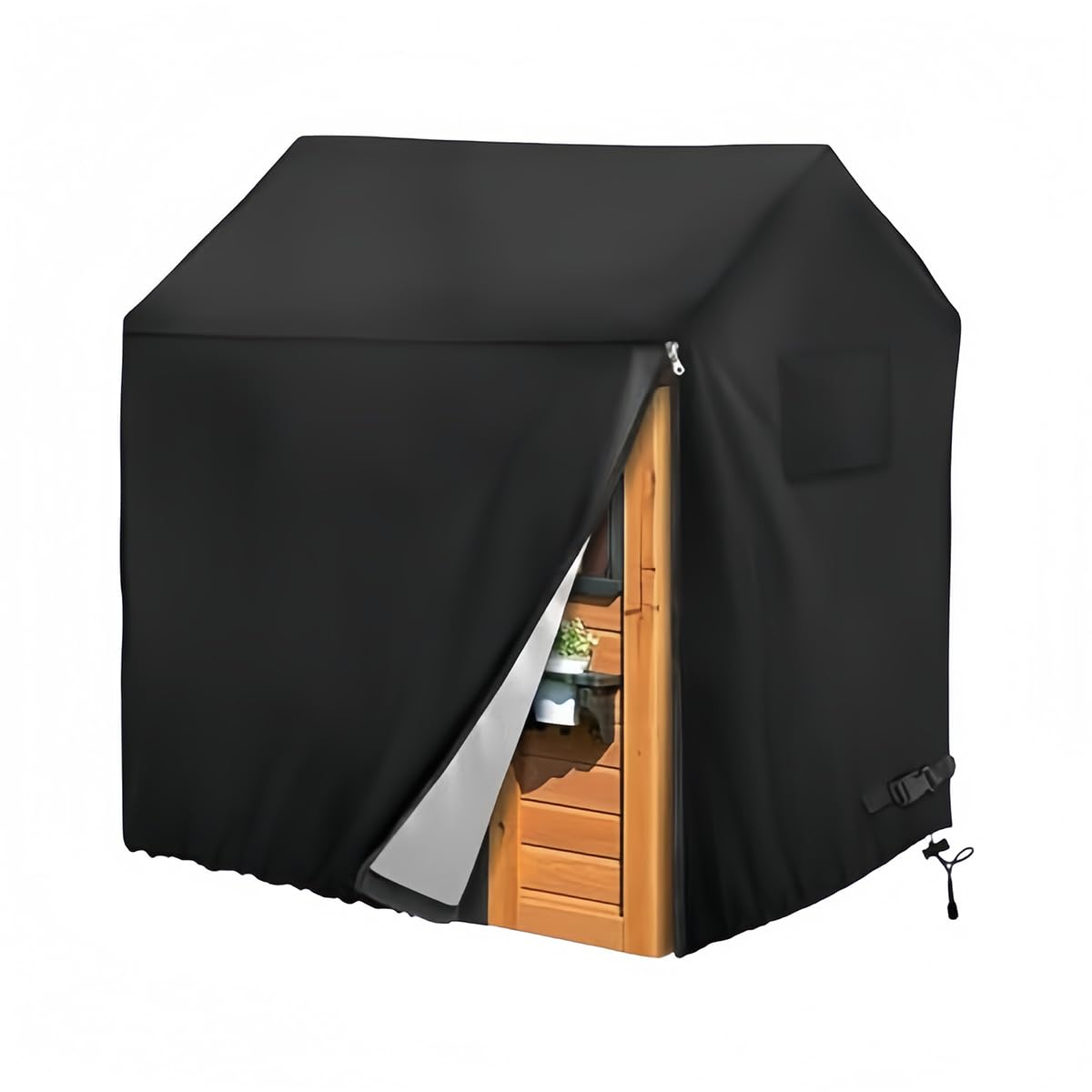 Housse de protection solaire imperméable 210D pour cabane de jeu extérieure – 145 x 145 x 160 cm
