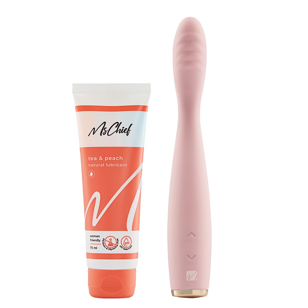 Lube & Vibrato Combo, Tea & Peach Natural Lubricant - 75ml with Aloe Vera & Sea Buckthorn, Sugar Free, Natural, Vegan, Paraben Free-image-12