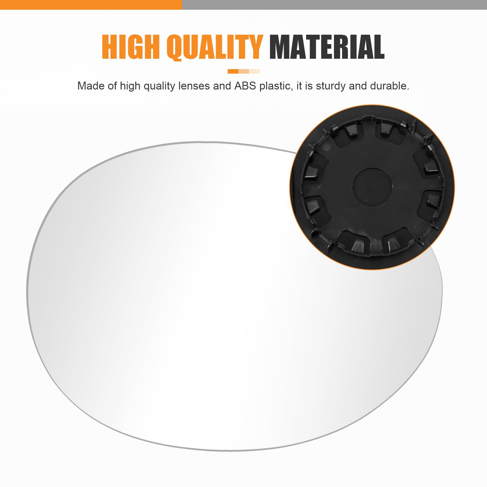 Cristal de Espejo Reemplazar para Mini Cooper F55 F56 F57 F60 2013-2020, Lente Marcha Atrás Retrovisor Exterior Ajustable, Retrovisor Exterior Ajustable Adecuado (Derecha)