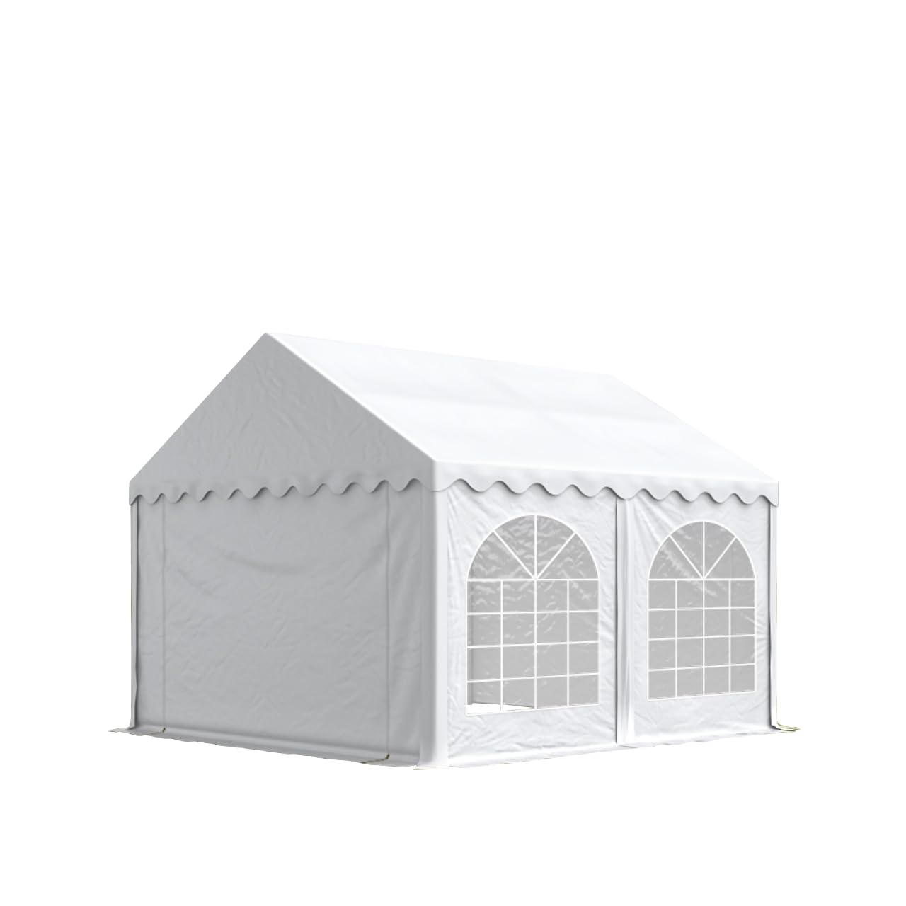 TOOLPORT Partyzelt 5x4 m Premium | 5x4m Partyzelt, PVC-Plane, Bodenrahmen
