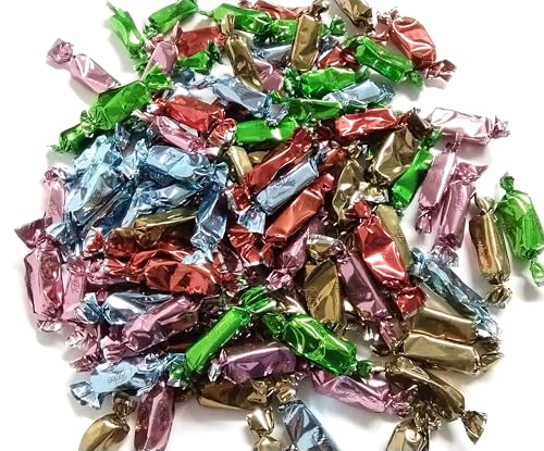 Assorted Toffee Candy - 2 lbs of Fresh Delicious Assorted Individually Wrapped 5 Flavors Smooth Creamy Toffee