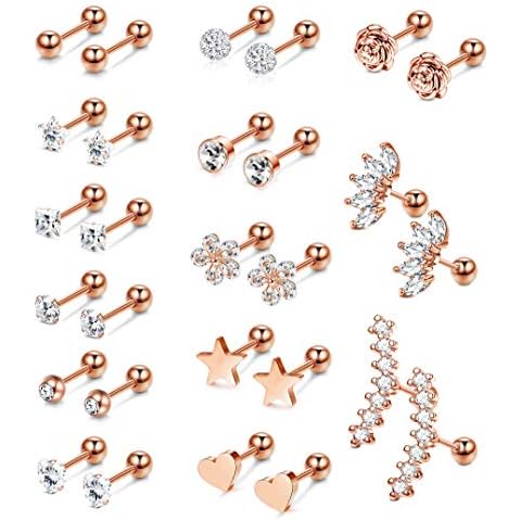 YADOCA Surgical Steel Cartilage Earring Set Cover