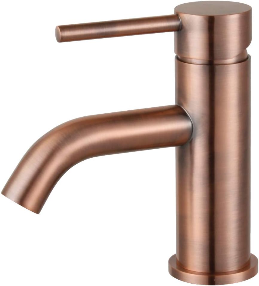 Fauceture LS8224DL Concord Single-Handle Bathroom Faucet with Push Pop-Up, Antique Copper