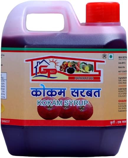 Gharkul Pickles Homemade Kokam Squash Syrup Sharbat (500ml) Pack Of 2