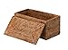 KOUBOO La Jolla Rectangular Rattan Box, Honey-Brown Toilet Roll Storage Basket