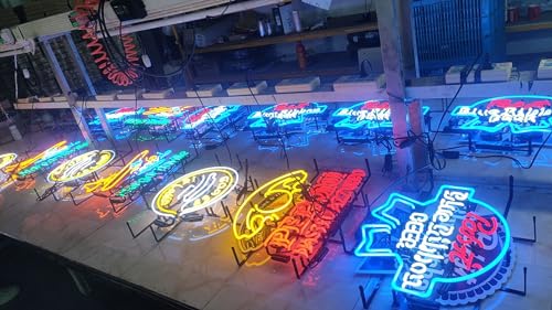 Image of Neon Signs Bar Bedroom Compatible For inin Rock And Roll Guitar Music Glass Neon Signs for Office Hotel Birthday Man Cave Neon Light Art Wall Lights 24 X 20 Inches