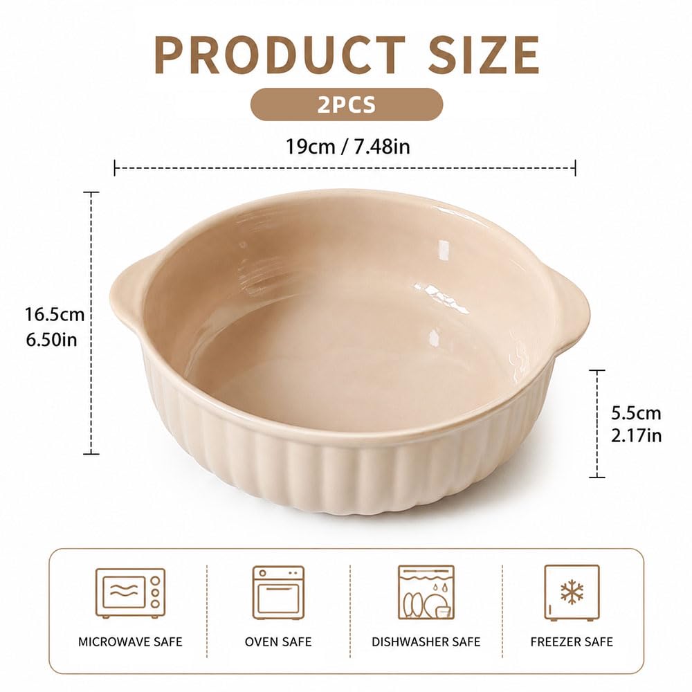 2 teglie rotonde in ceramica per lasagne