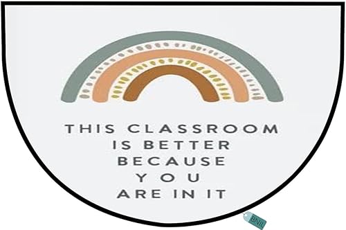 Felpudo semicircular para puerta de entrada, para entrada exterior, 18 x 30 pulgadas, resistente al desgaste, semicírculo, alfombra de área