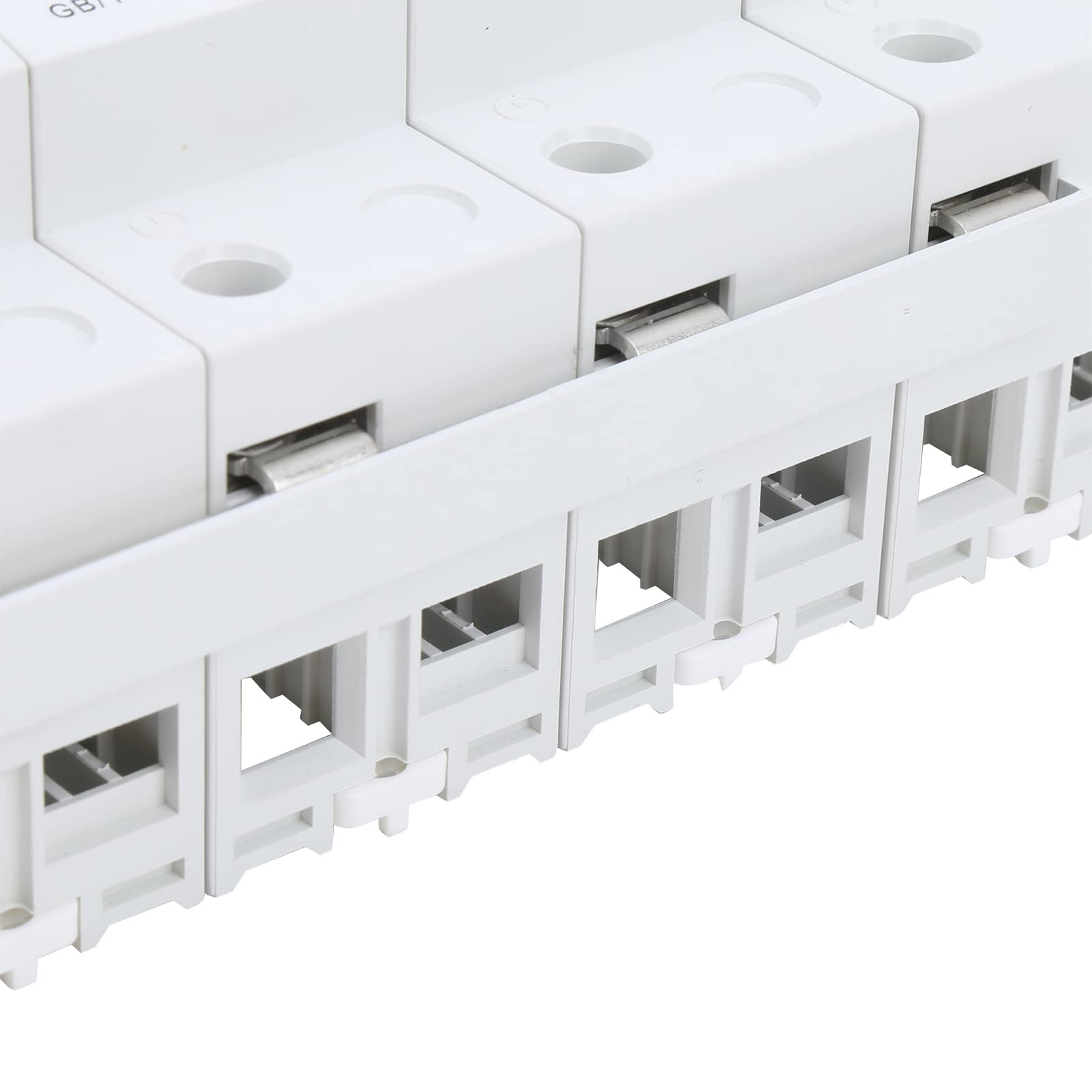 Cocoarm Protector contra Sobretensiones 4P Dispositivo de Protección contra Sobretensiones 385VAC PBT Enchufe en Carril DIN Tipo 80KA Respuesta contra Rayos Base Reutilizable IP20 para Gabinete de