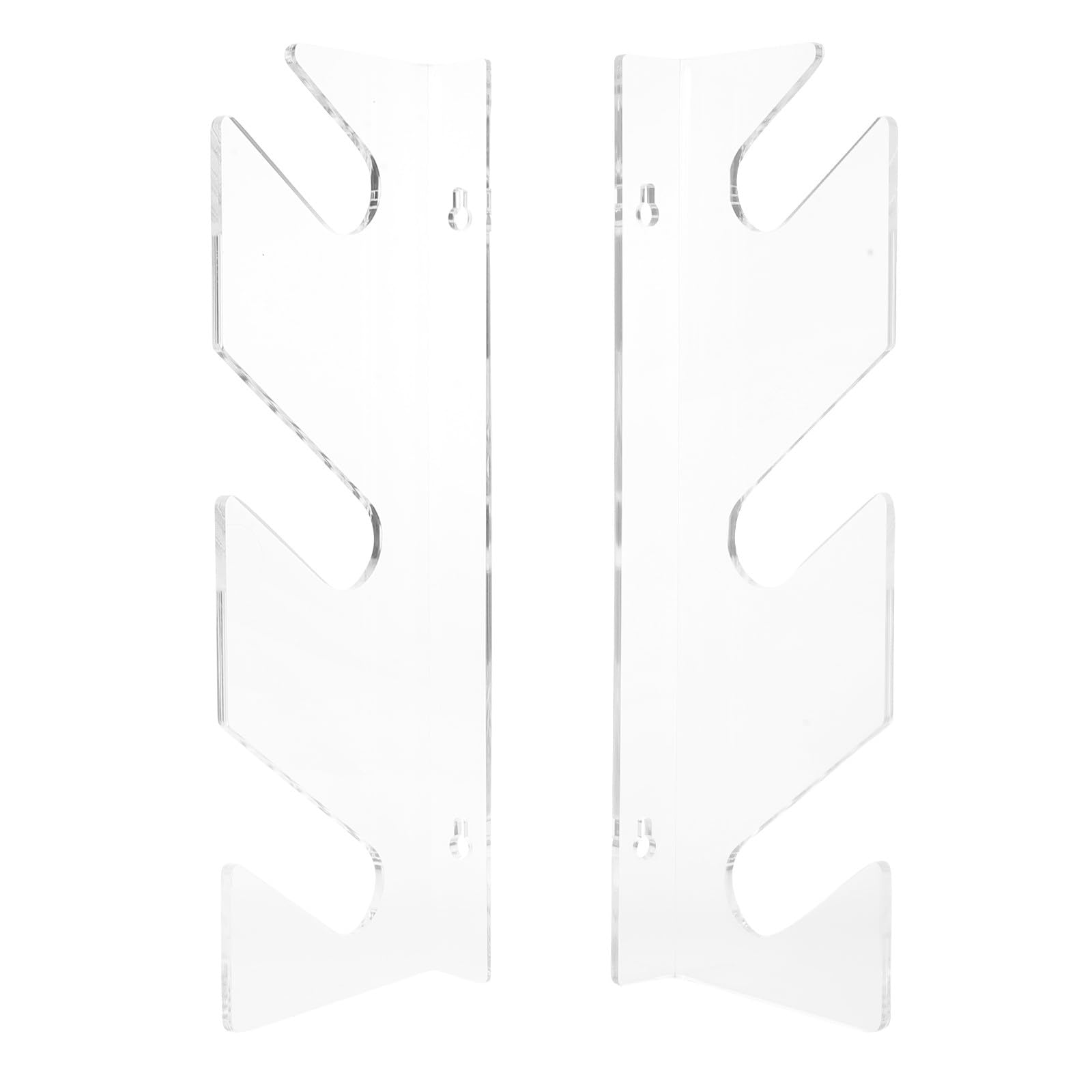 Mikinona 1 Paire de Supports muraux horizontaux pour Planches à Ski - Étagère de Rangement Murale Transparente à 3 Niveaux pour Skateboards, idéale pour l'entrée et la Salle de Loisirs