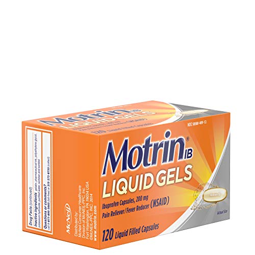 Motrin Ib 200Mg Ibuprofen Liquid Gel Pain Reliever/Fever Reducer For Aches & Pain, 120 Ct #TOP5