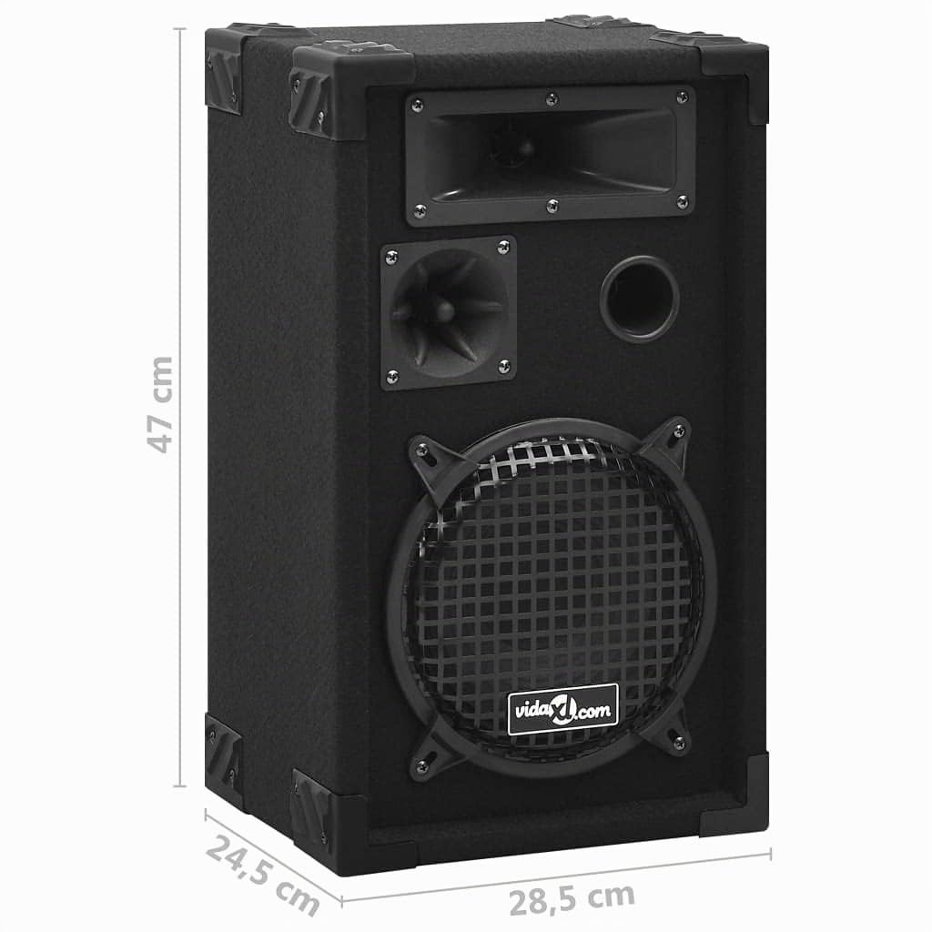 vidaXL 2x Altoparlanti da Palco Passivi HiFi Professionali Diffusori Acustici Casse Sistemi Impianti Audio Stereo Subwoofer Tecnologia Neri