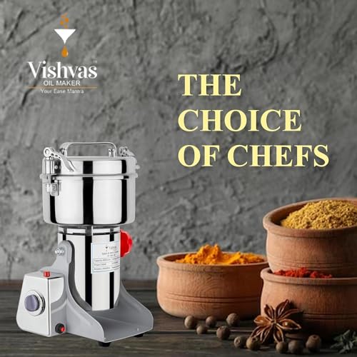 Image of Vishvas Dry Masala Grinder Machine - Your All-in-One Solution for Grinding Spices, Herbs, and Seeds 500 GM (VI-500 (B))