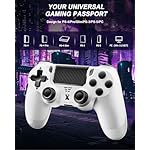 Quevati Wireless Controller for PS-4, Dual Vibration Game Joystick/Motion Sensing/Touchpad/Speaker/3.5mm Audio Jack Headphone, Upgraded Six-Axis Sensor, Compatible with PS4/Slim/Pro Console/PC (2PCS BLACK) - Image 5