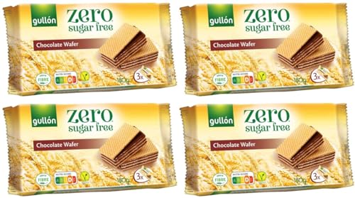 Gullon Zuckerfrei Schokolade Creme Obladen 180 gm 4er Pack