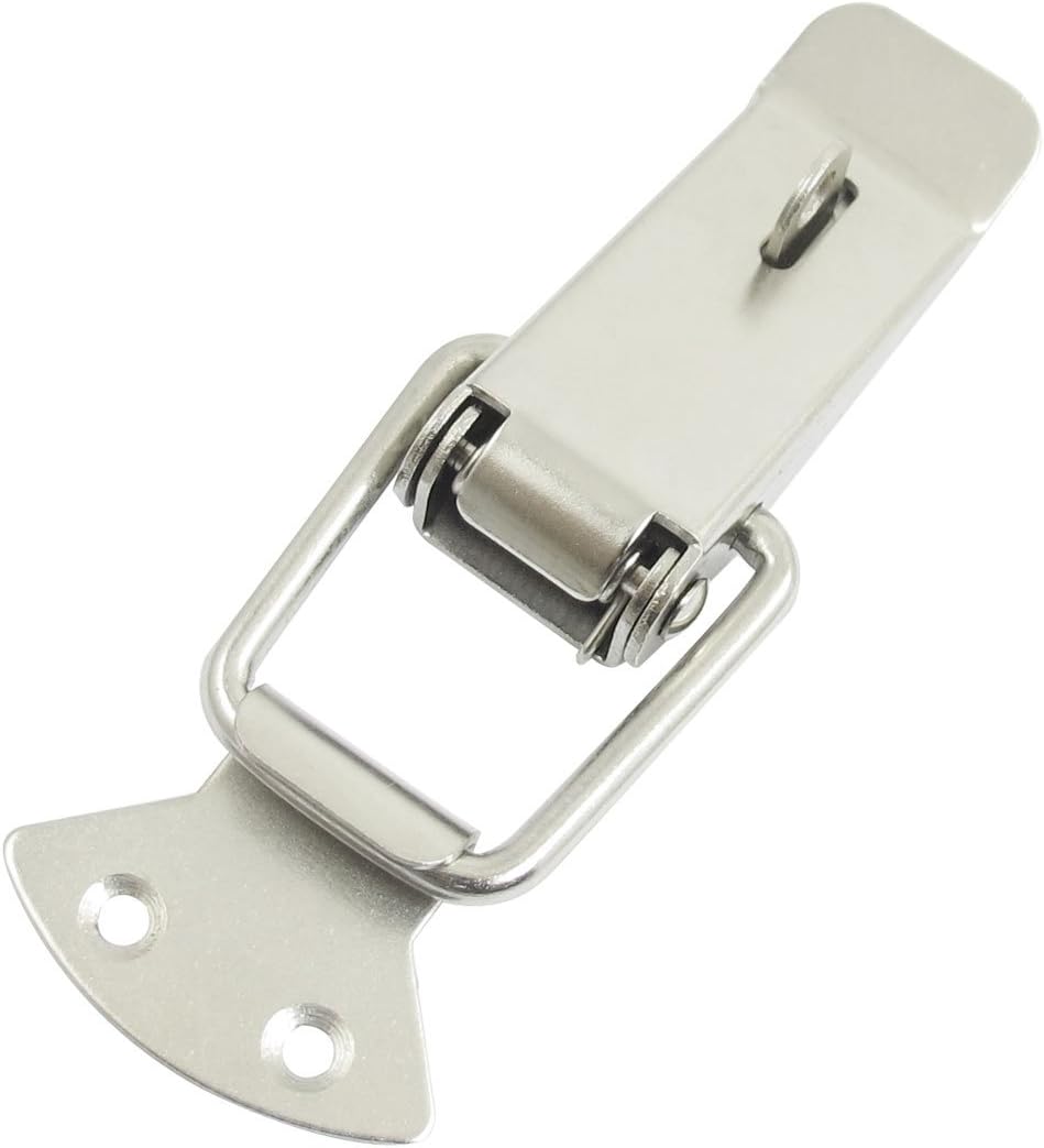 Uxcell 4.4-Inch Iron Spring Loaded Straight Loop Closet Latch Catch ...