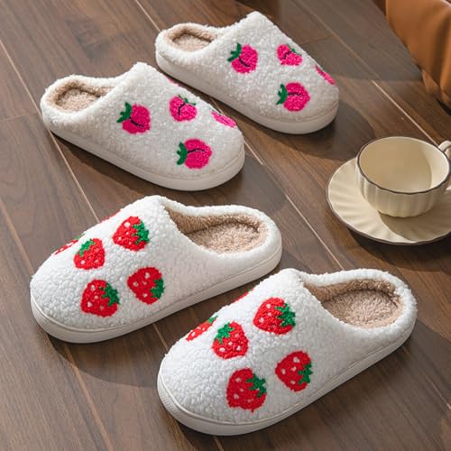Slippers for Women Women Men Cute Slipper Fuzzy Plush Warm Slippers Indoor Outdoor Memory Foam House Home Winter Shoes 5