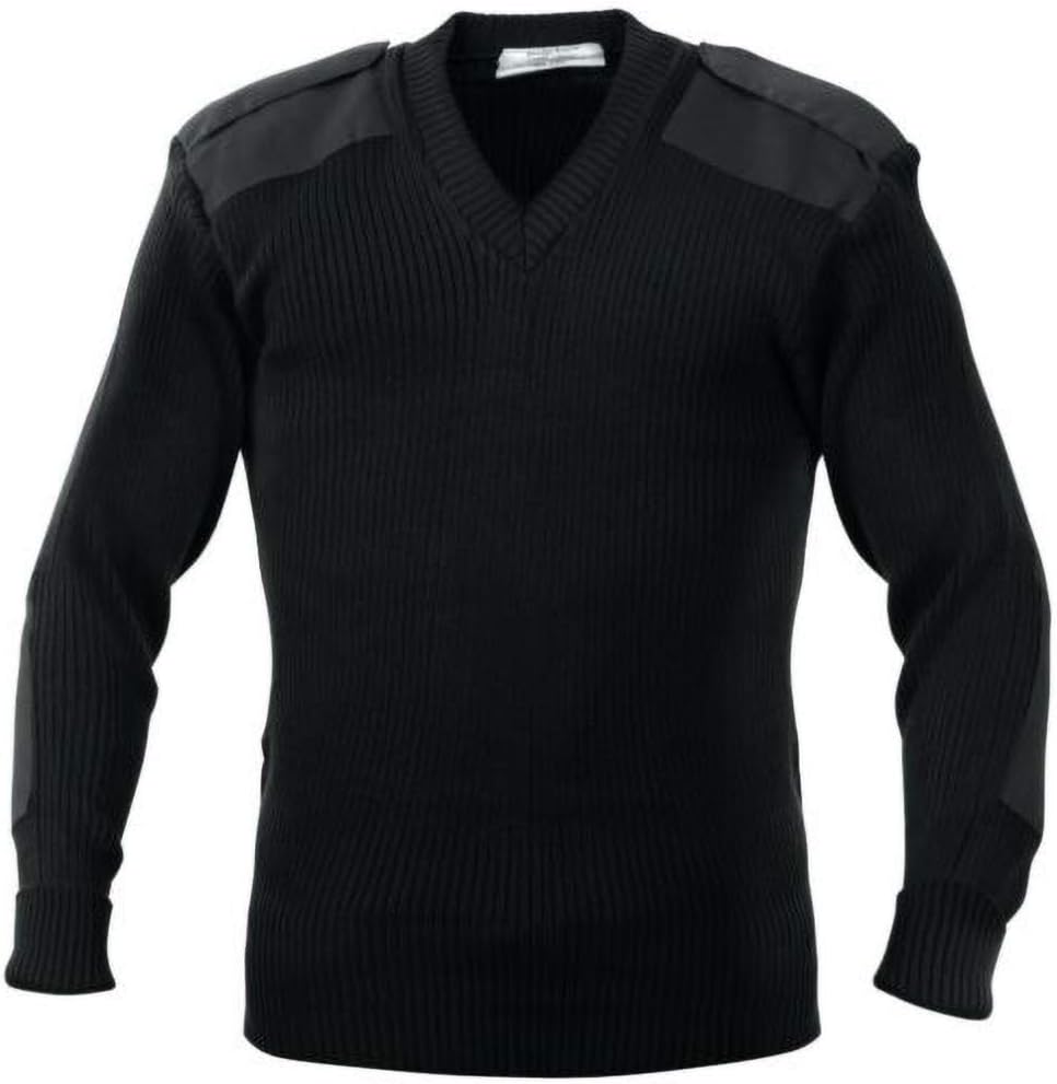 Yoko Mens V-Neck NATO Security Sweater/Workwear (M) (Navy Blue)