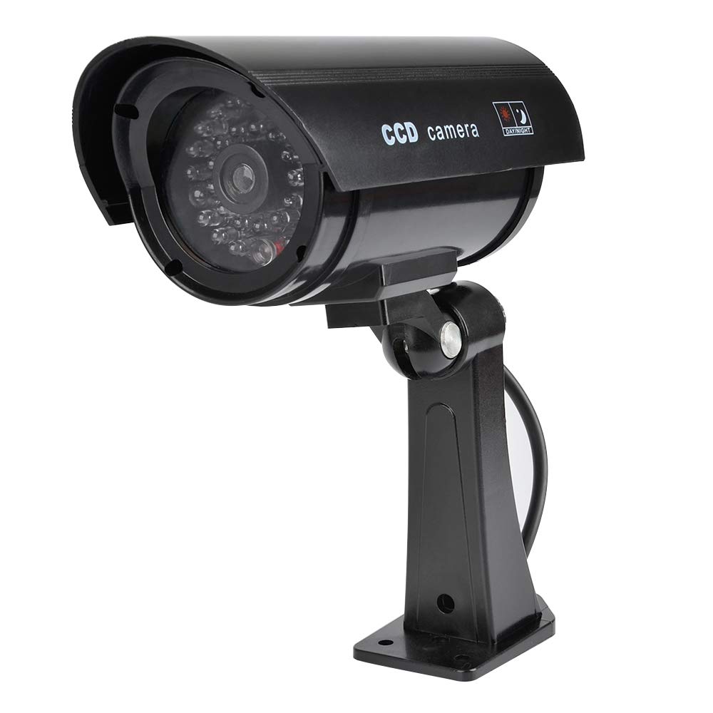 Telecamera Finta da Esterno 2 Pezzi con LED, Telecamere Finte per Esterni e Interni