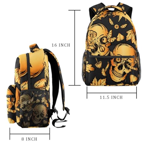 Sac à dos multicolore champignon hors de crâne graphique au format cabine 40cm