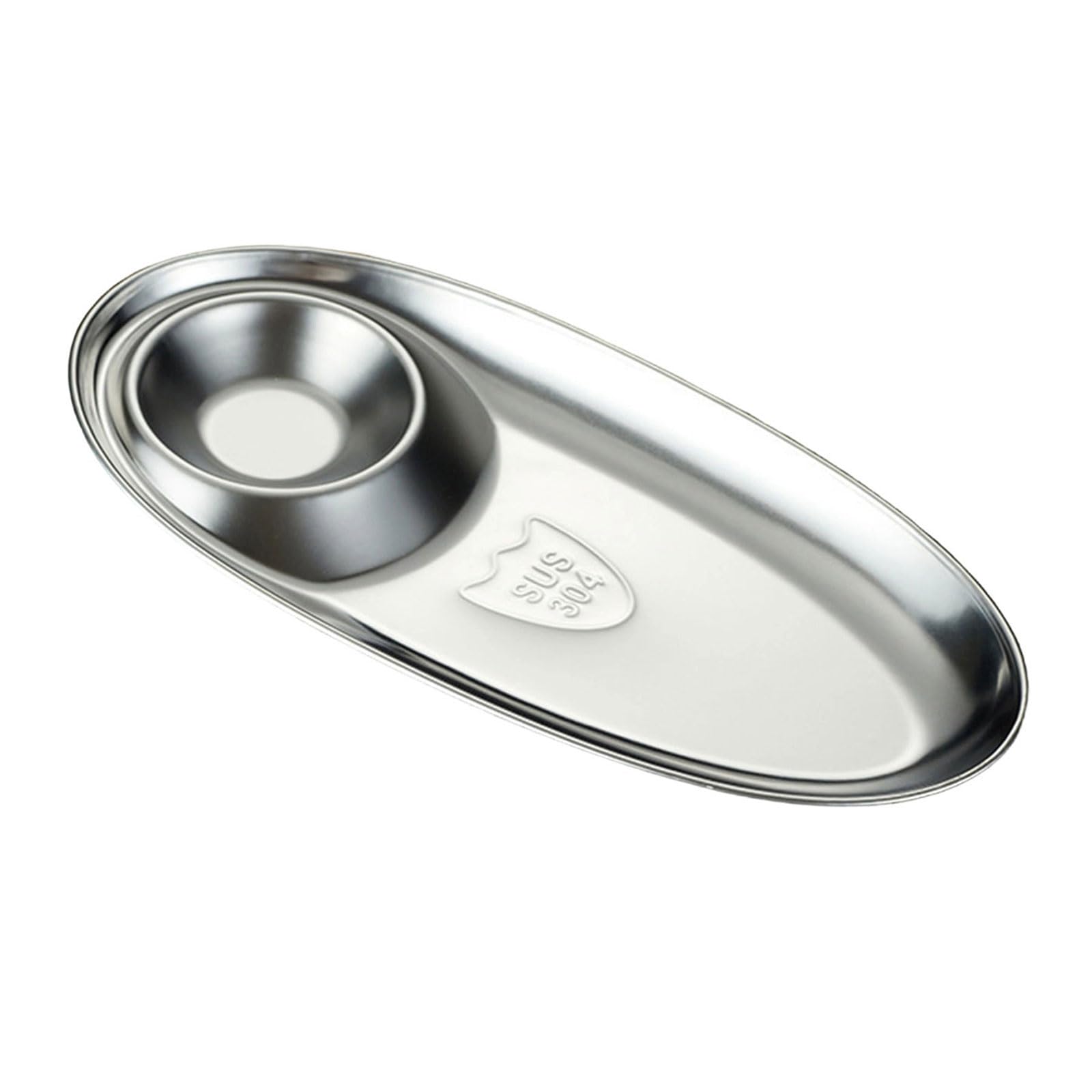 Multipurpose Oval Serving with Removable Sauce Container Kitchens Serving Tray Suitable for Home Kitchens Use Oval Fry Plate with Sauce
