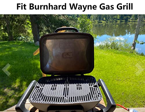 GFTIME 35 x 23.5CM Gusseisen Grillrost für Burnhard Wayne Tragbarer 2 Brenner, Burnhard Gasgrill Wayne zubehör massives Gussrost, 2 Stück