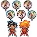 6 Pcs Dragon Ball Z Balloons,Birthday Celebration Foil Balloon Set,Double Side DBZ Super Saiyan Goku Gohan Character Party Decorations