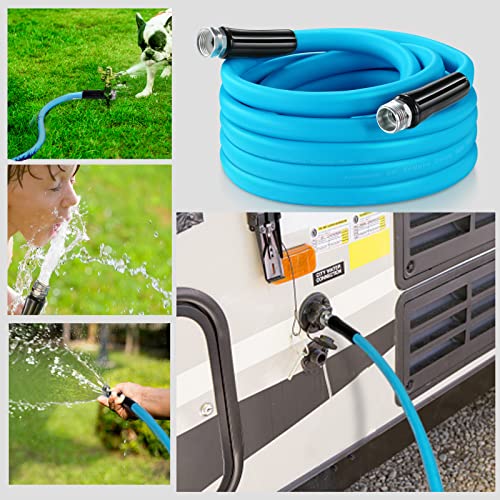 Automavenn Rv Water Hose 50 Ft, 5/8'' Premium Drinking Water Hose For Rv Camper And Marine- Lead, Phthalate And Bpa Free, Drinking Water Safe, Anti Kink, Garden Hose, Blue #TOP4
