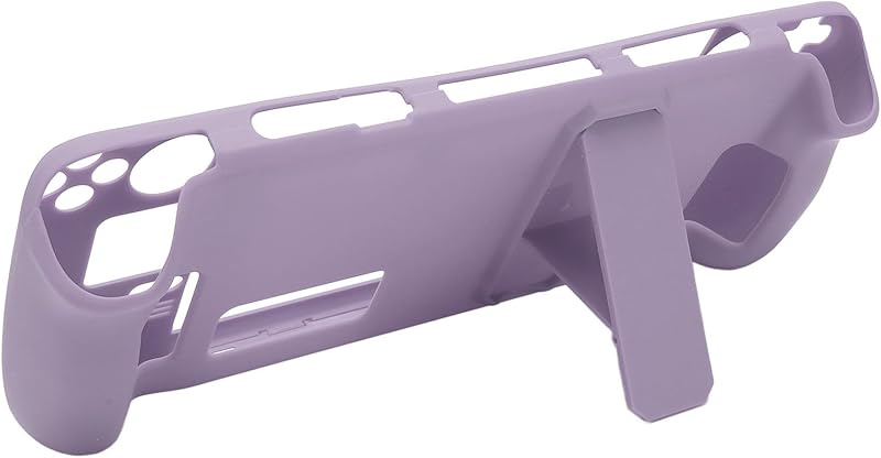 Kickstand Protective Case for Steam Deck, Cover Protector with Stand Base, Full Fingerprint Proof Protective Case for Steam Deck, Non Slip Anti Scratch (Purple01)