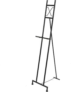 Deco 79 Metal Display Easel Tall Adjustable Floor 3 Tier Floor Standing Easel, Display Stand 16" x 19" x 57", Black