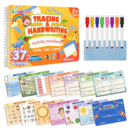 preschool learning activities 37 themes tracing activity books ages 3-8 toddler handwriting practice letter tracing for kids preschool kindergarten workbooks christmas birthday gifts