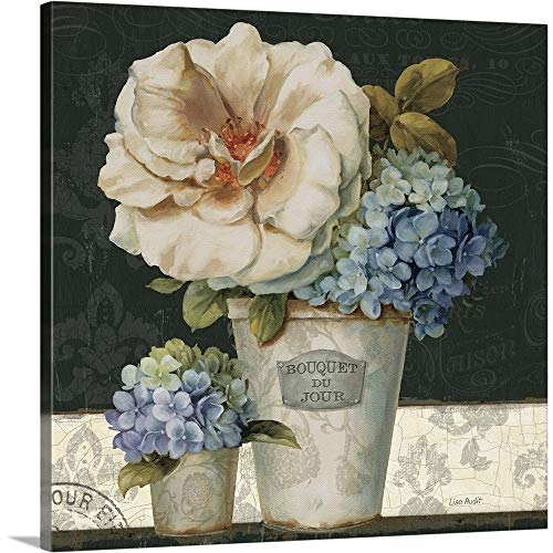 CANVAS ON DEMAND French Vases II Canvas Wall Art Print