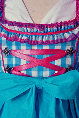 Dirndl Kinder Bayer Madl Carolin KI-Dirndl Set in Türkis und Pink
