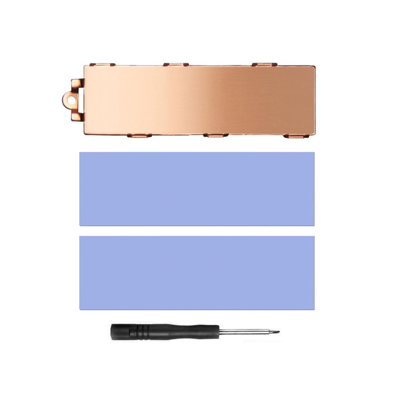 Ldbuejiaja M.2 NVMe 2280 SSD Heat Sink 6.0w/m.k Thermal Conductivity Copper Plate Speed Heat Sink Cooling Pad Aluminum Alloy SSD Heat Sink