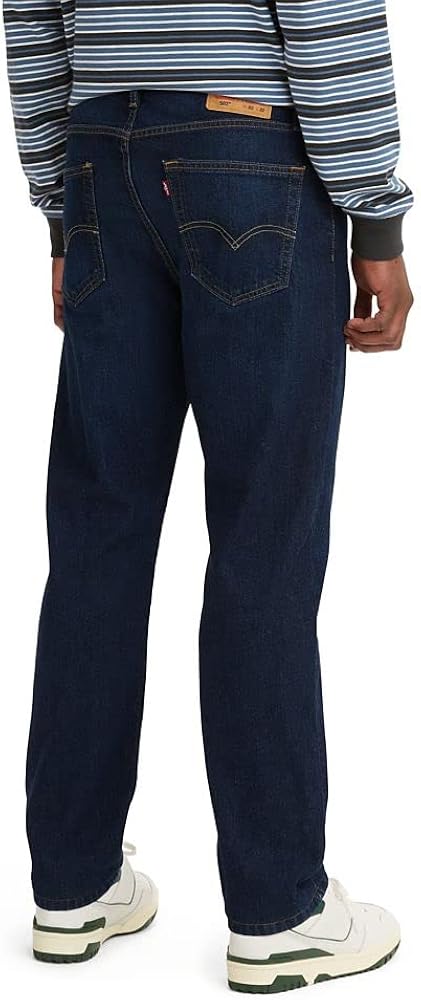 Levi's Men's 502 Taper Fit Jeans (Also Available in Big & Tall) Standard 28W x 30L On and Off - Dark Indigo Stonewash
