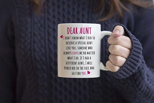Miniatura 3 de LOZACHE BAE - Taza de café para la tía, regalo de la mejor tía de parte de sobrino, divertida idea de regalo de cumpleaños para el día de la madre,