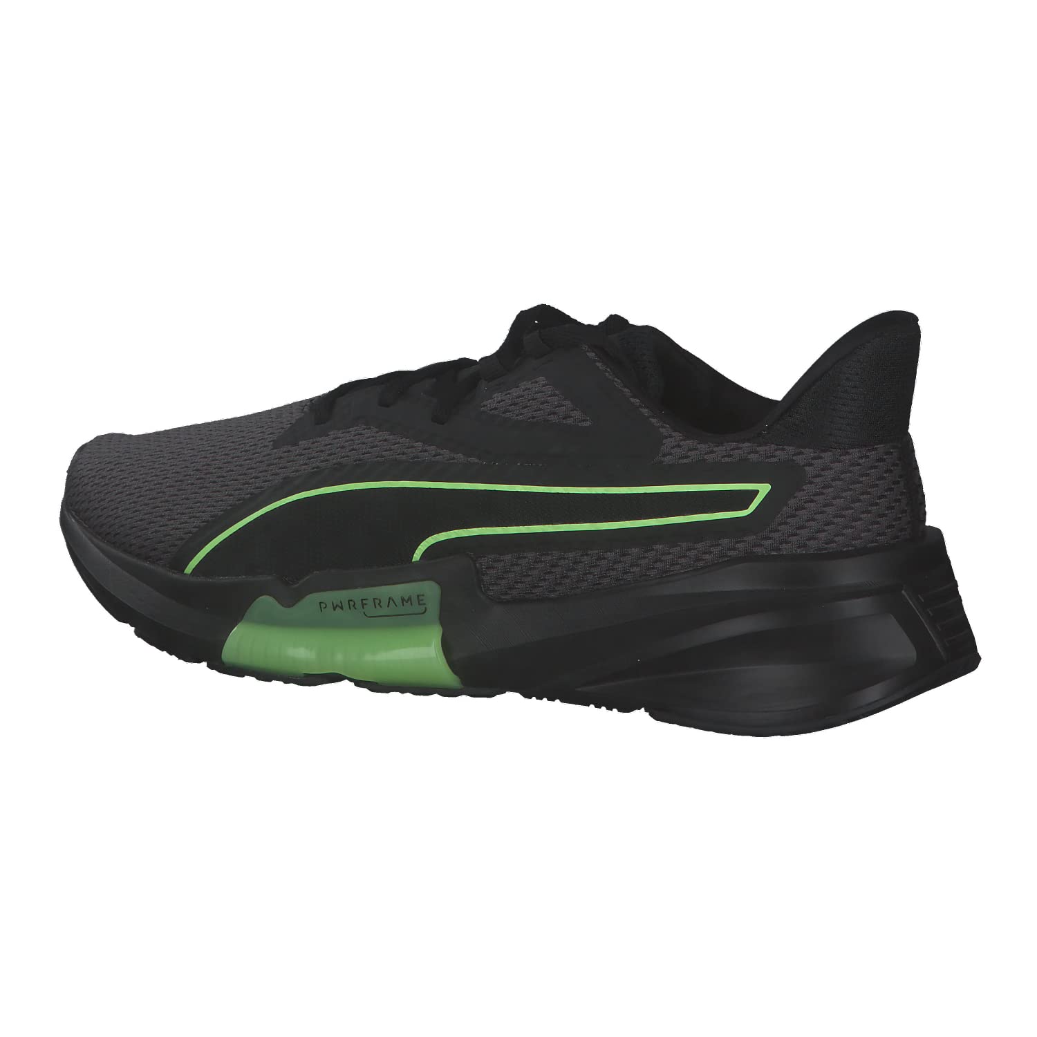 PUMA Męskie buty gimnastyczne Pwrframe Tr, Puma Black Fizzy Lime - 44 EU