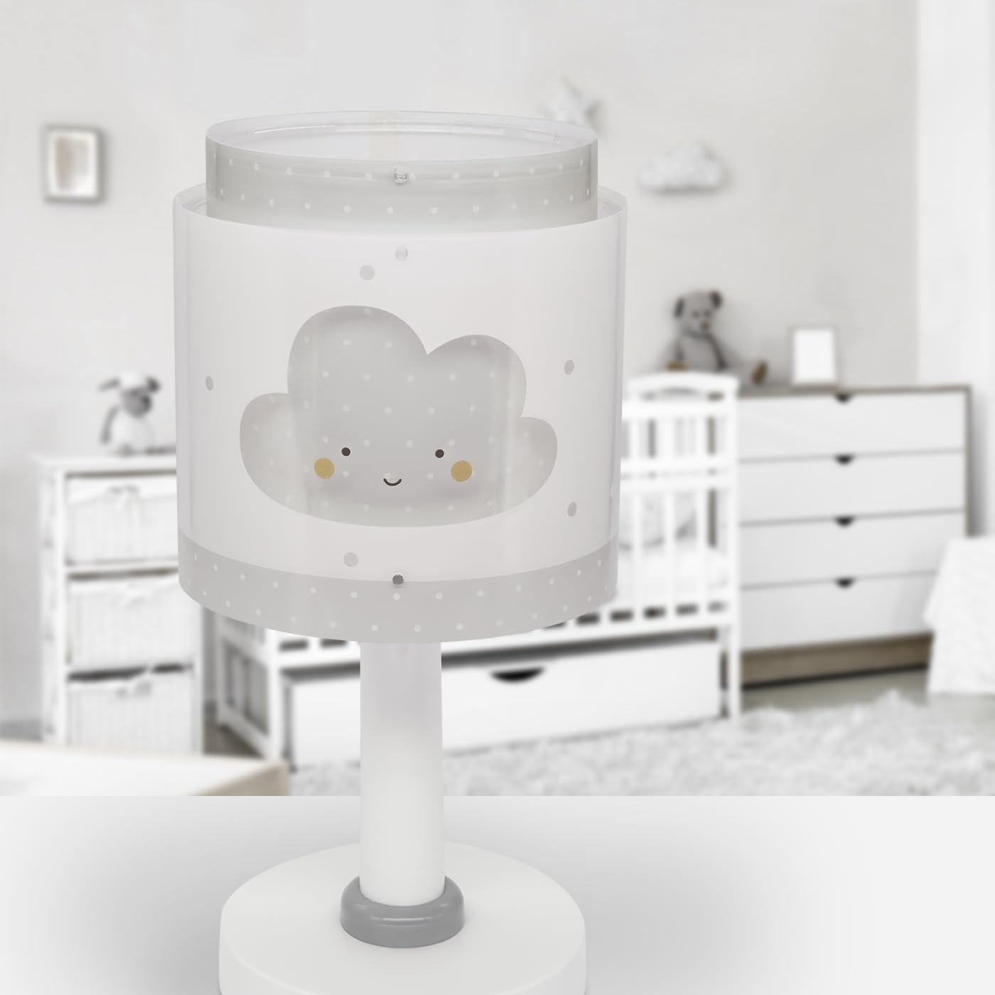 Lámpara de mesa o mesilla infantil Baby Dreams Nube gris, 76011E, E14