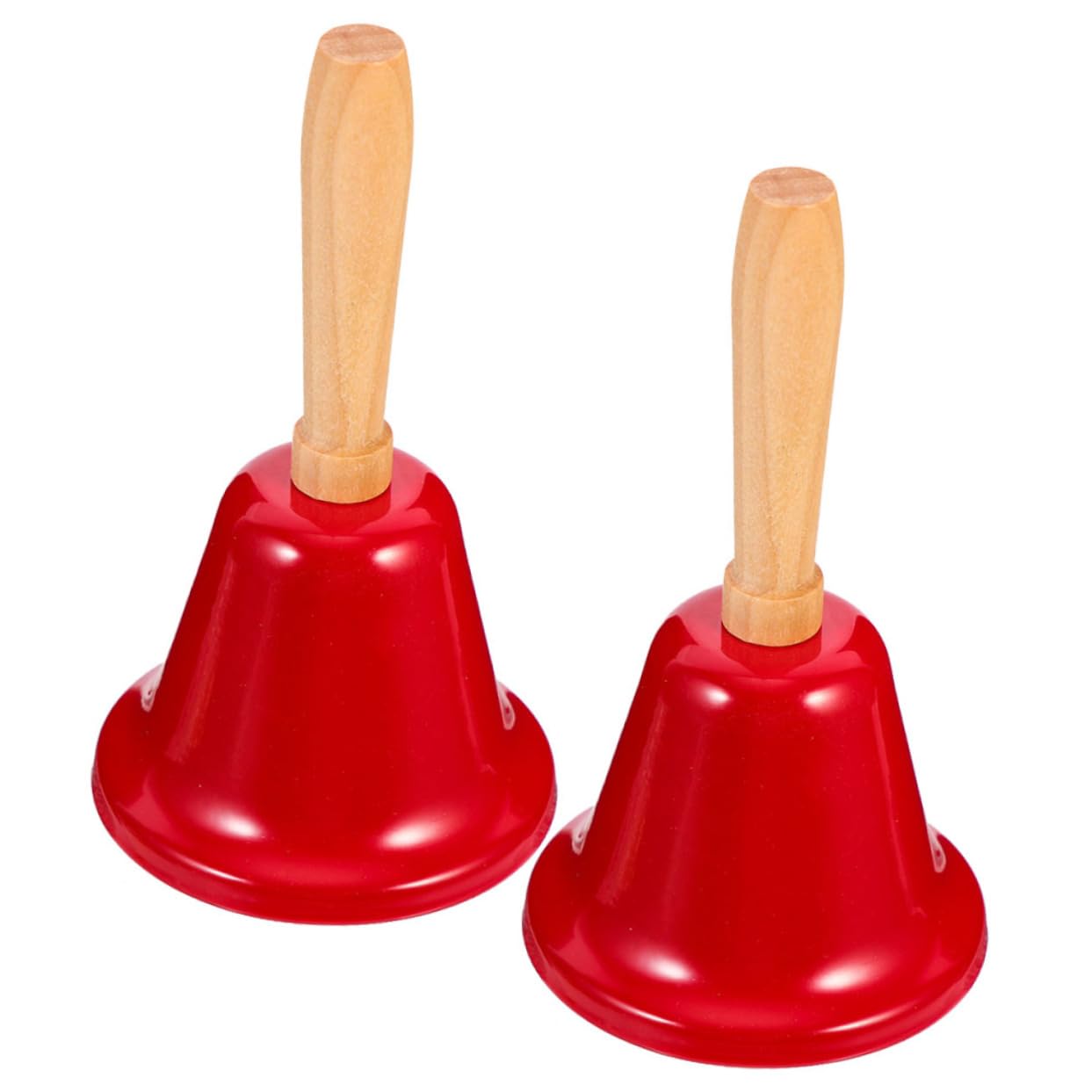 2pcs Metal Iron Bell Christmas Service Bell Restaurant Call Hand for Bar Hotel Desk Ornament