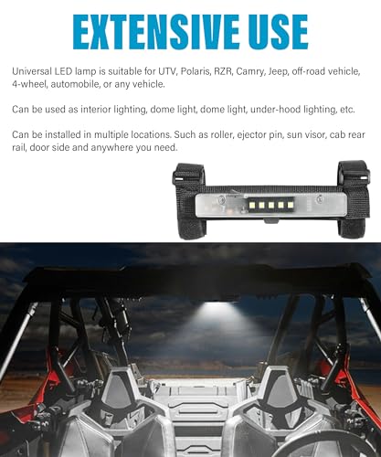 Luz de cúpula UTV universal para barra antivuelco y techo interior RZR 5