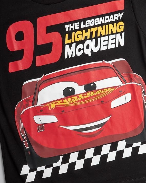 Disney Cars Boys Shirts - 2 Pack Lightning McQueen Long or Short Sleeve Crewneck Boys Graphic Tees for Toddler & Kids (2T-7) - Image 4