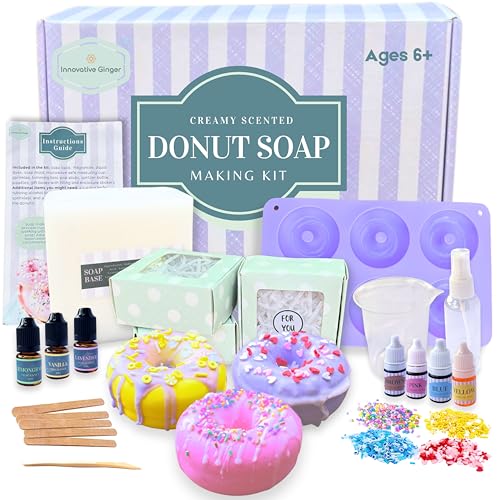 Innovative Ginger DIY Donut Soap Making Craft Kit for Kids, Teens, and...