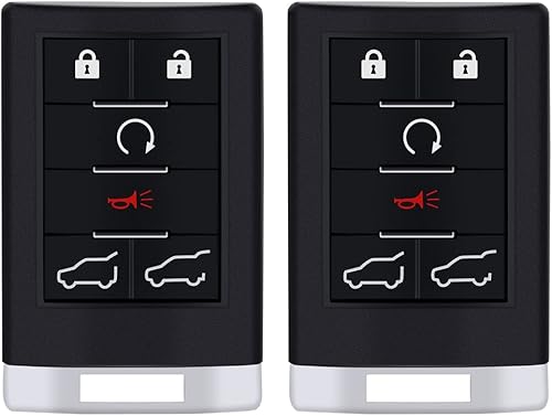 ECCPP Repuesto para llavero remoto de entrada sin llave Chevy GMC Cadillac Series OUC6000066 (paquete de 2)