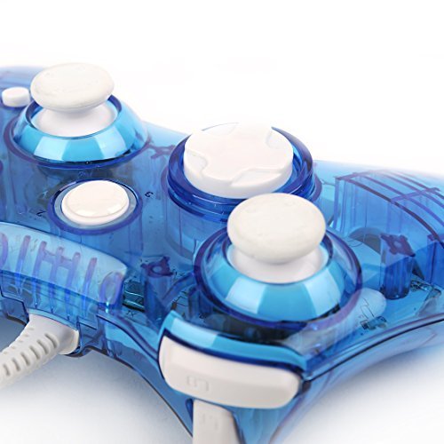 USB Wired Afterglow Blue Game Pad Controller Gamepad Joypad For Microsoft Xbox 360, xbox360, Windows 7, Windows 8