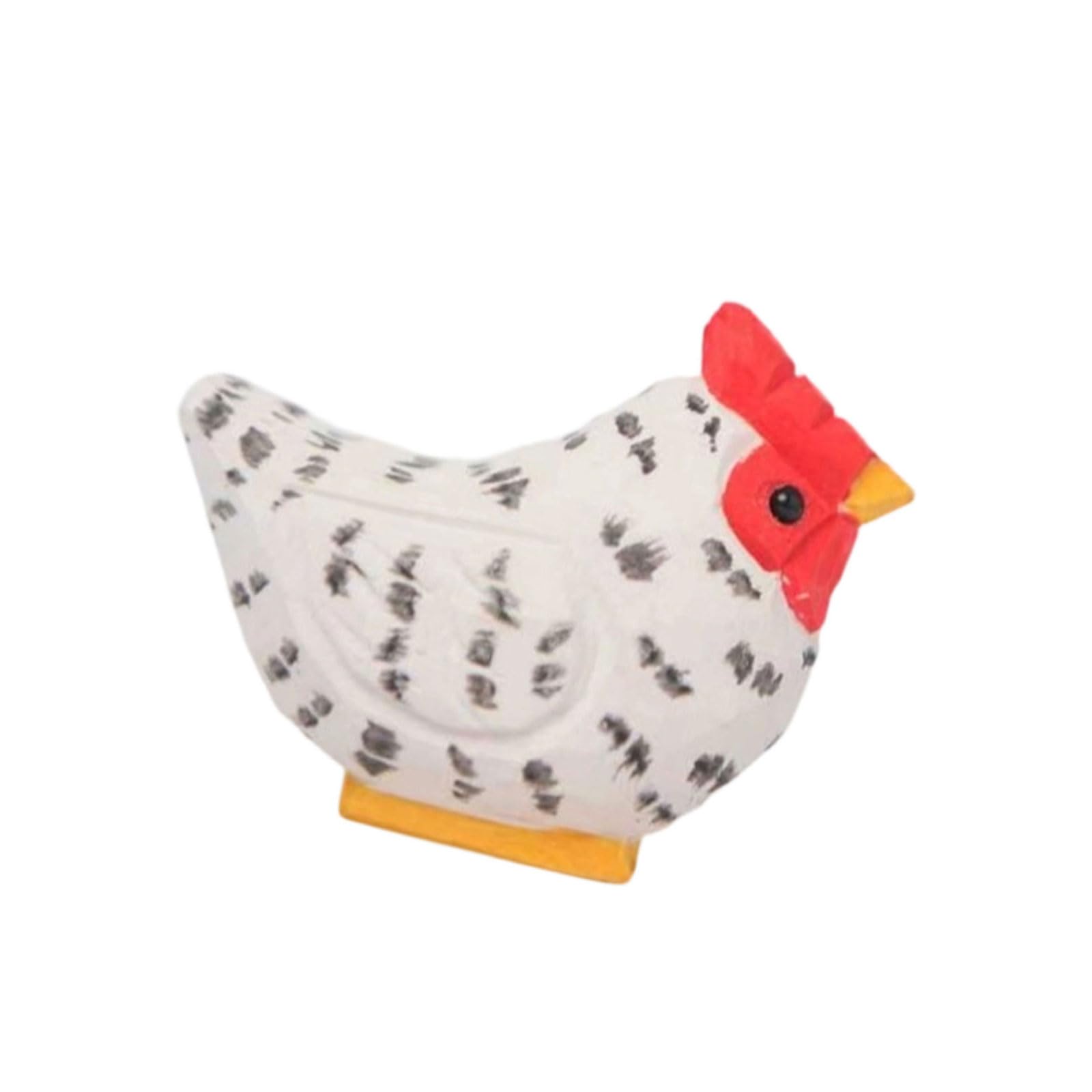 Msioytog C Hand Arved Wooden Hen Statues Wooden Animal Sculpture Table Decorations Ollectible Figurine Home Decors Unique Gift Hand Arved Hen Figurine