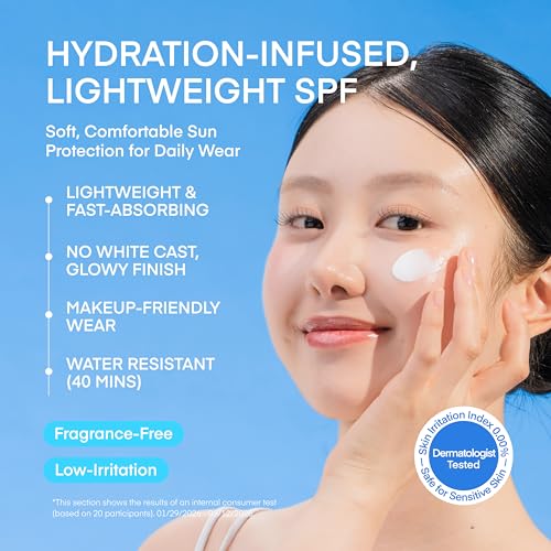 Terez & Honor Sunscreen for Face: Hydrating Face Sunscreen Broad Spectrum SPF 50 with UVA/UVB Protection - Moisturizing, Soothing, Water-Resistant, No-White Cast & Non-Greasy - Korean Sun Care 1.69oz - Image 4