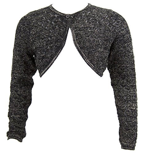 Ms Purple Girls' Cropped Crochet Cardigan