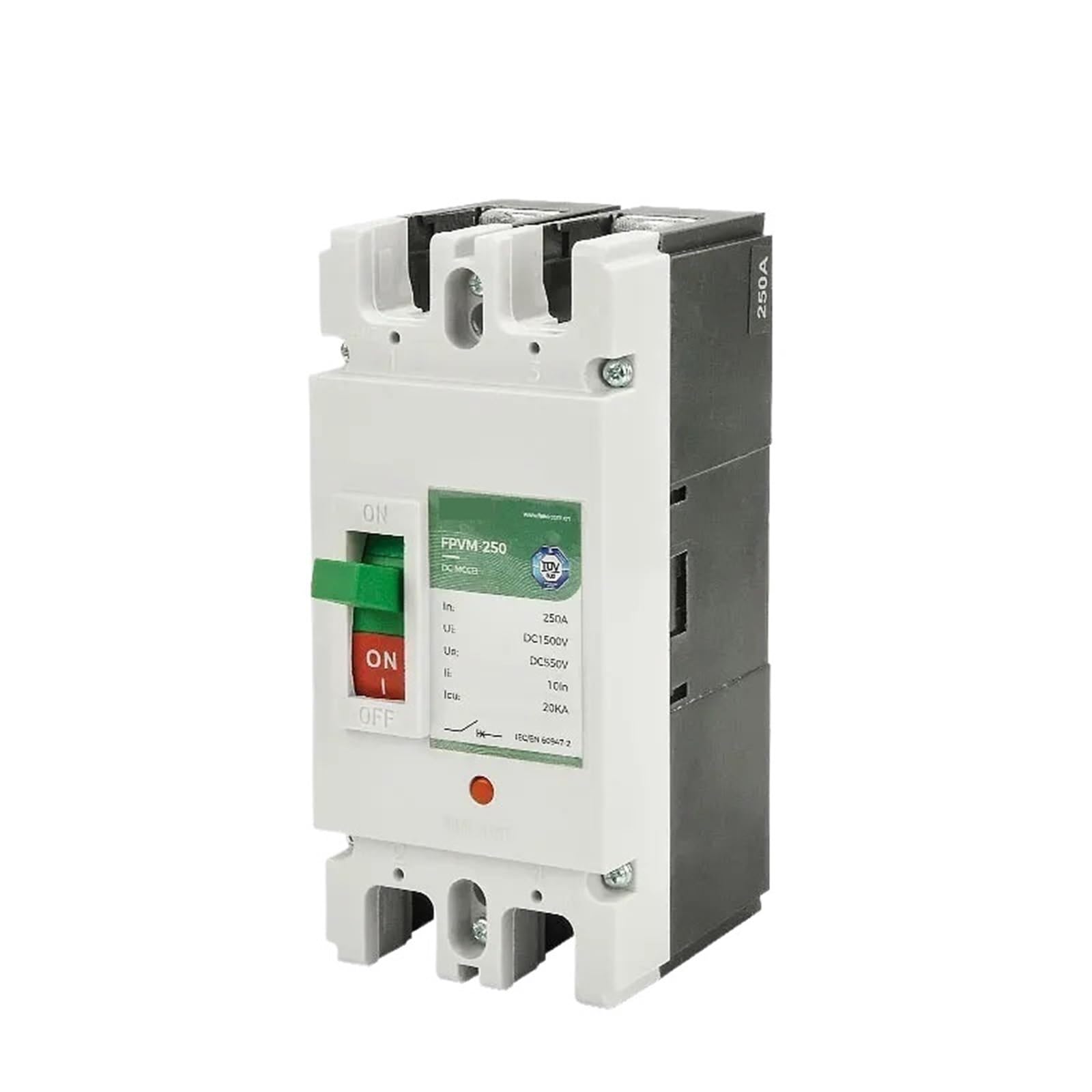 DC MCCB PV 250A disjoncteur boîtier moulé solaire 2P 550V pour protection photovoltaïque